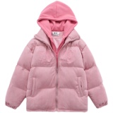 潮牌字母刺绣假两件棉服男女冬宽松ins炸街外套潮102B-M6810P105，男装棉衣，星座102B