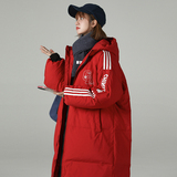 加厚潮男字母印花连帽中长情侣宽松工装羽绒服男女102B-Y5085P165，男装羽绒服，星座102B