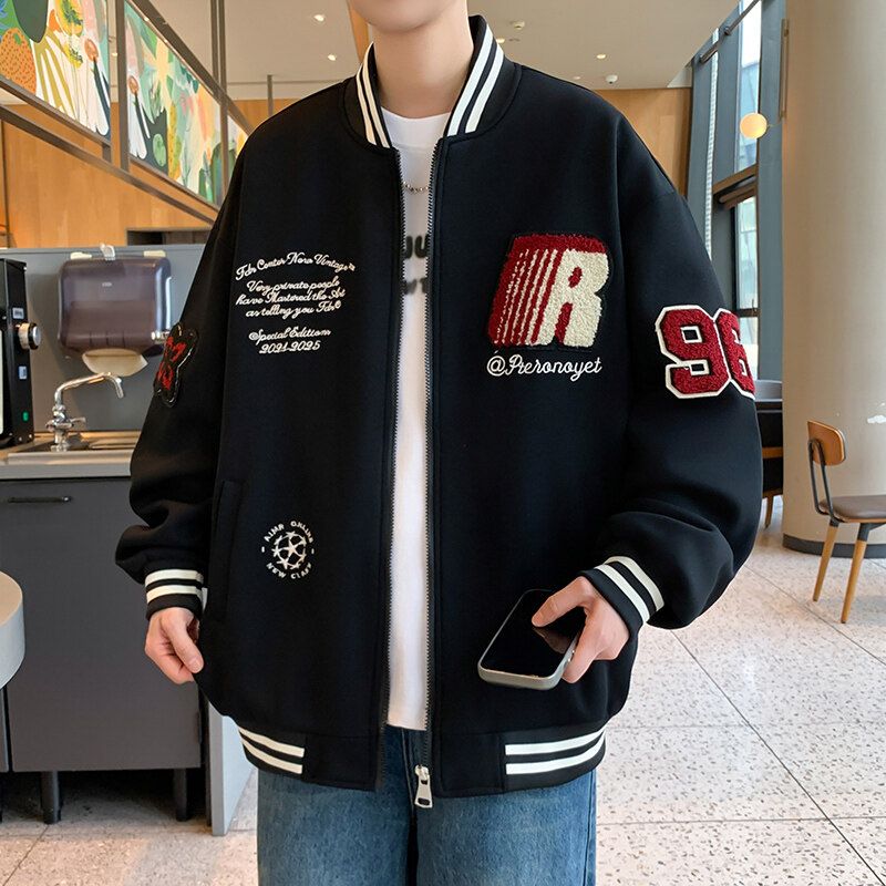春季棒球服外套男青少年学生帅气夹克潮牌宽松上衣102B-JK5218P68,男装夹克,星座102B