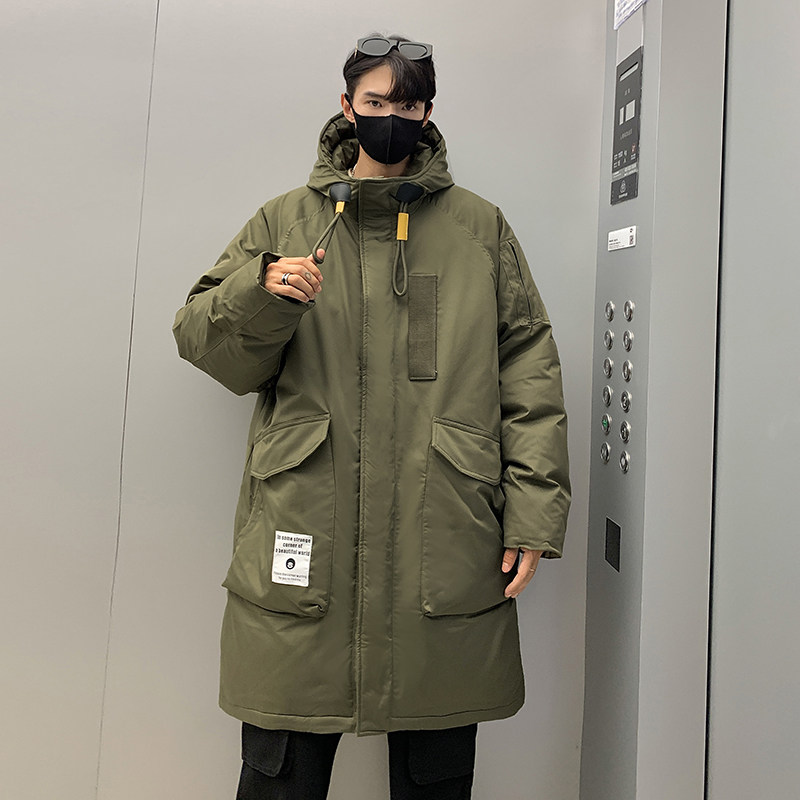 爆加厚立体大口袋工装连帽抽绳中长款宽松羽绒服潮102B-Y3910P225,男装羽绒服,星座102B