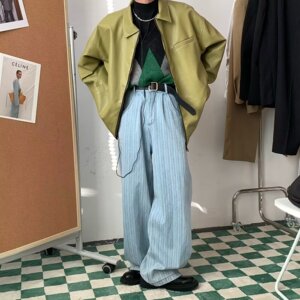 街头轮廓机车服皮衣外套情侣复古PU皮翻领夹克小众102B-JK1330P95图片