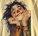 纯棉美式艺术小丑人物短袖t恤男女夏新款上衣T恤潮102B-T2114P30，男装T恤，星座102B