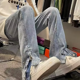 欧美高街牛仔裤设计感微喇美式潮牌hiphop休闲裤102B-NZ4436P65，男装牛仔裤，星座102B