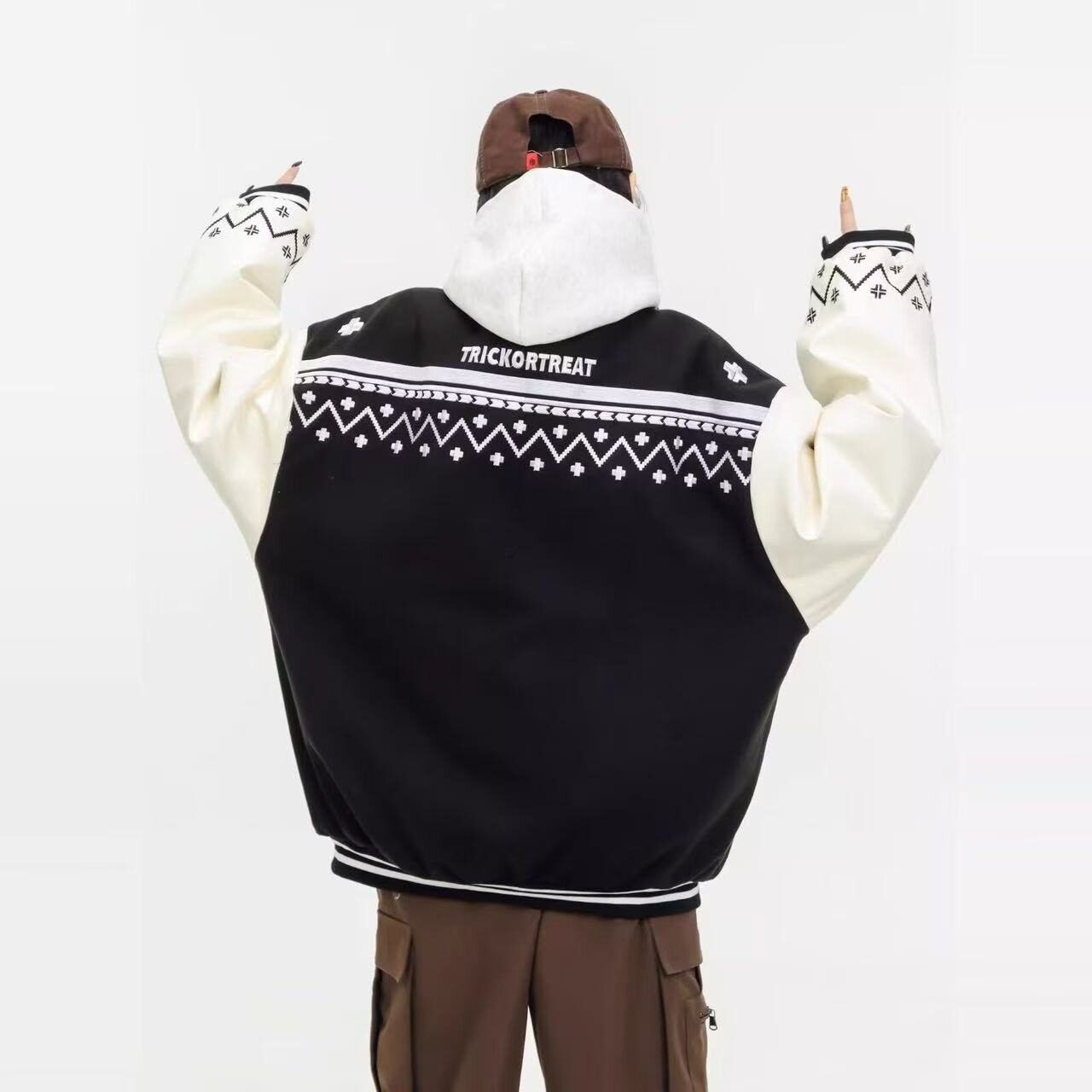 秋2025美式高街刺绣棒球服夹克字母百搭情侣外套102B-JK8837P78,男装夹克,星座102B