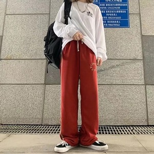 秋款排扣裤开叉运动裤条纹设计垂感直筒休闲高腰裤102B-K8188P45图片