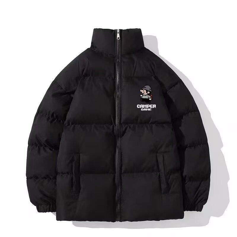 冬季保暖棉服卡通刺绣贴标宽松立领简约百搭棉衣男女102B-M130P98,男装棉衣,星座102B