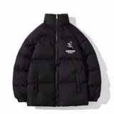 冬季保暖棉服卡通刺绣贴标宽松立领简约百搭棉衣男女102B-M130P98，男装棉衣，星座102B