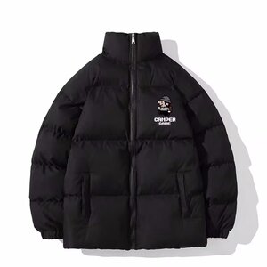 冬季保暖棉服卡通刺绣贴标宽松立领简约百搭棉衣男女102B-M130P98图片