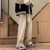 加绒灯芯绒编织绳直筒裤学生韩版阔腿休闲裤102B-K8058P45加绒55，男装卫衣，星座102B