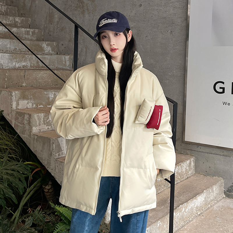 加厚潮字母挂件PU防水防风情侣短款宽松羽绒服男女102B-Y5918P165，男装羽绒服，星座102B