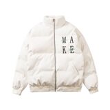 美式街头刺绣字母PU皮棉服宽松潮流加厚面包服棉衣102B-M3018P105，男装棉衣，星座102B