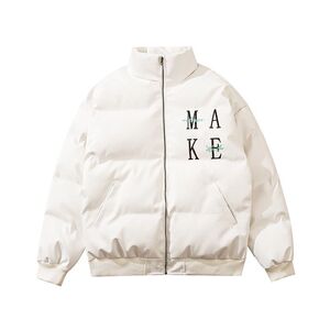 美式街头刺绣字母PU皮棉服宽松潮流加厚面包服棉衣102B-M3018P105图片
