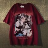 纯棉明星吉他复古短袖T恤宽松百搭炸街休闲夏季男女102B-T1204P30，男装T恤，星座102B