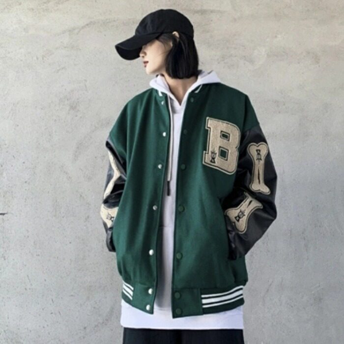 棒球服外套男女春秋宽松百搭拼接潮炸街夹克男女潮102B-W173P68图片