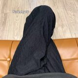 秋2025原版提花设计休闲裤男宽松垂感直筒阔腿长裤102B-K5101P55，男装休闲裤，星座102B