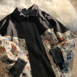 设计感拼接小熊夹克外套女春秋宽松复古棒球服ins潮102B-W362P55，男装夹克，星座102B