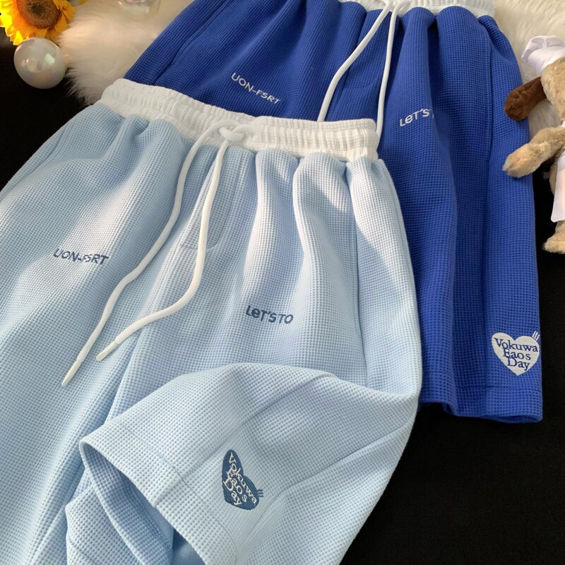 刺绣短裤夏季款学生韩版休闲运动五分裤ins宽松中裤102B-K210P30,男装休闲裤,星座102B