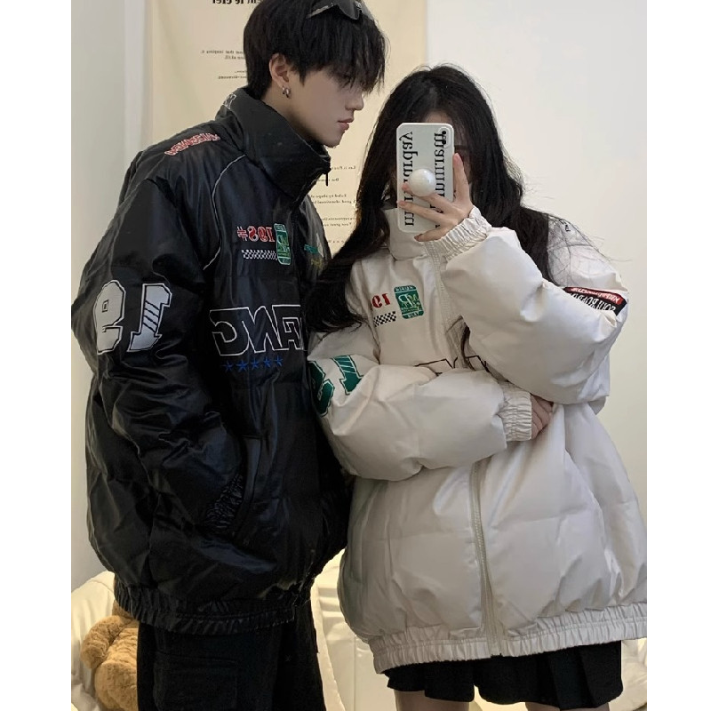 PU皮棉衣男女冬季宽松加厚美式高街潮棉服情侣棉袄102B-M6001P128,男装棉衣,星座102B