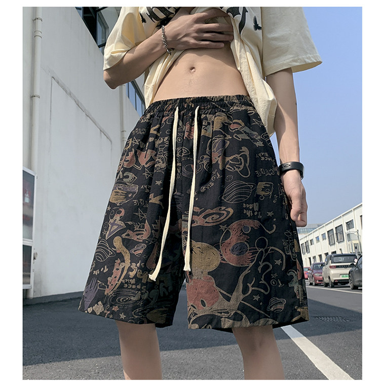 夏工装短裤男宽松直筒休闲百搭五分裤美式潮牌中裤102B-K4048P28,男装休闲裤,星座102B