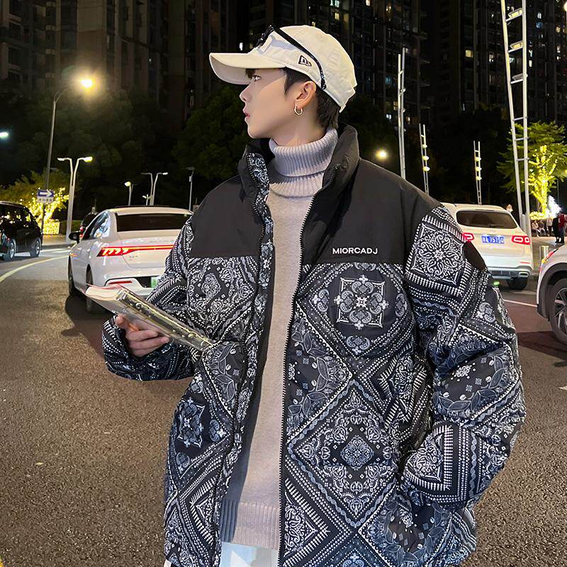 冬羽绒服男连帽加厚拼接腰花潮外套情侣羽绒衣外套102B-Y4052P165图片