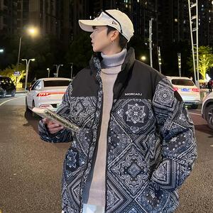 冬羽绒服男连帽加厚拼接腰花潮外套情侣羽绒衣外套102B-Y4052P165图片