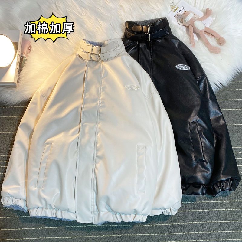 秋冬季加绒羊羔绒外套男宽松两面穿棉服情侣皮棉衣102B-M3192P105,男装棉衣,星座102B