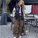 秋2025原版刺绣毛呢夹克廓形飞行员棒球服外套男女102B-JK8639P88，男装夹克，星座102B