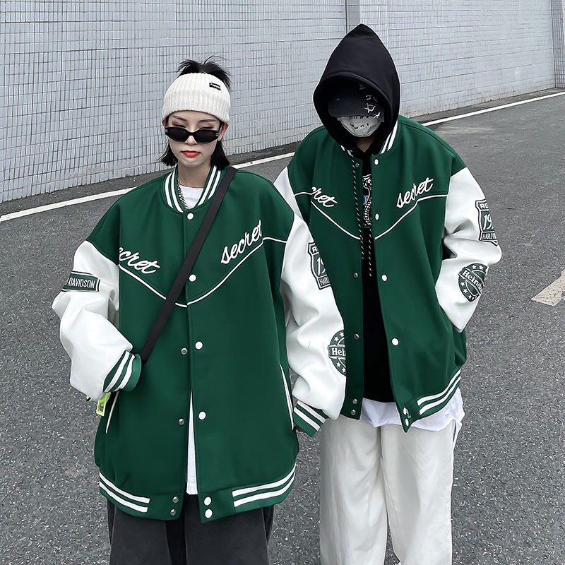 春款棒球服高街设计感小众vintage美式街头外套男102B-W8001P75,男装夹克,星座102B