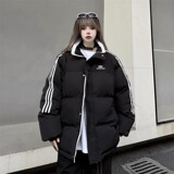 韩式简约棉服拼色三杠条纹加厚情侣面包服棉衣外套102B-M3502P118，男装棉衣，星座102B-2