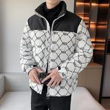 冬装羽绒服男NY菱格拼接加厚工装情侣羽绒衣外套102B-Y4310P185，男装羽绒服，星座102B