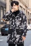 直播可吃货冬装迷彩大口袋连帽胶印户外羽绒服102B-Y018P200特批，男装羽绒服，星座102B
