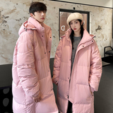 加厚潮男大领子连帽中长情侣款宽松保暖羽绒服男女102B-Y5932P185，男装羽绒服，星座102B