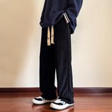 冷淡风高级感裤子男款春秋2025新款雪尼尔日系宽松直筒垂坠感卫裤，男装棉衣，星座102B