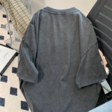 水洗做旧230克棉夏新款女神头像印花短袖T恤男女102B-T1771P38，男装T恤，星座102B