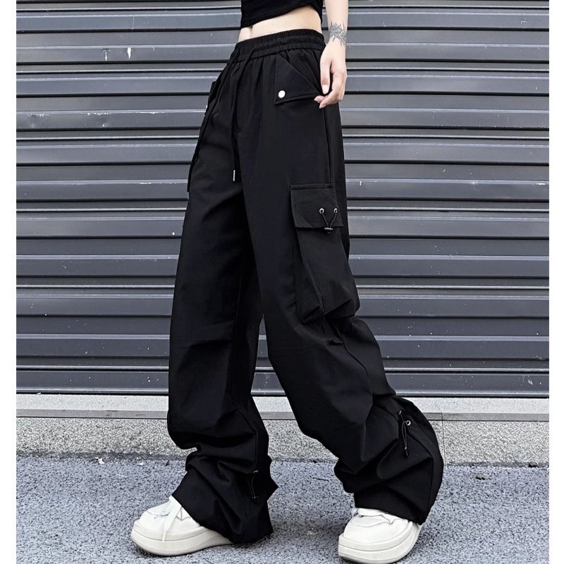 美式大口袋工装裤男女春夏阔腿裤宽松休闲运动伞兵裤102B-K512P48,男装休闲裤,星座102B