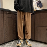薄款灯芯绒直筒裤春夏韩版休闲裤运动裤宽松束脚卫裤102B-K329P40，男装休闲裤，星座102B