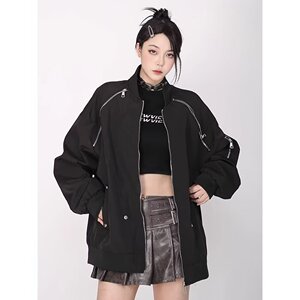 秋25原版高街工装夹克男女休闲棒球服飞行员外套潮102B-JK6999P85图片