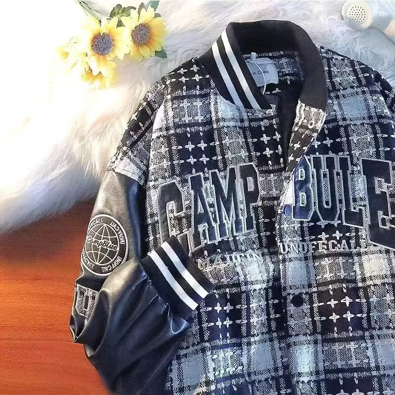 秋25双层原版复古小香风刺绣拼接夹克潮牌宽松外套102B-JK3333P78,男装夹克,星座102B