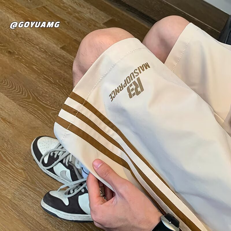 条纹运动短裤复古宽松篮球裤潮百搭夏季五分裤休闲102B-K2591P35，商品下架区商品下架区，星座102B
