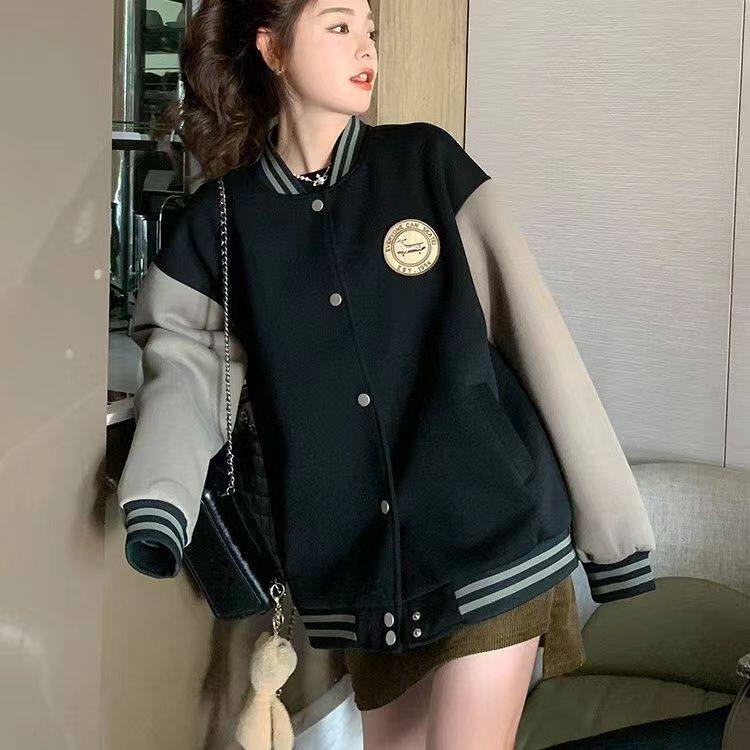 秋25美式慵懒学院风棒球服外套撞色宽松休闲夹克102B-JK873P75,男装夹克,星座102B