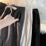 加绒加厚灯芯绒编织绳直筒学生韩版阔腿休闲裤102B-K192P45加绒55，男装卫衣，星座102B