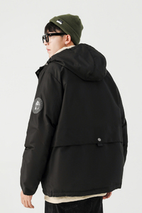 短款冬季连帽80绒加厚羽绒服情侣夹克外套羽绒衣潮102B-Y8625P175