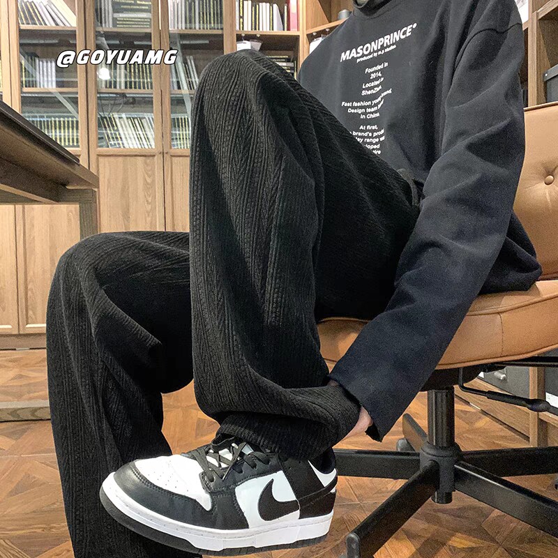 秋2025提花麦穗条休闲裤运动裤学生韩版宽松直筒长裤102B-K509P45,女装休闲裤,星座102B