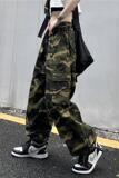 2024秋美式高街复古hiphop嘻哈迷彩工装休闲裤男女102B-K8801P68，男装休闲裤，星座102B