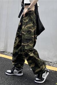 2024秋美式高街复古hiphop嘻哈迷彩工装休闲裤男女102B-K8801P68图片