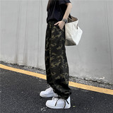 年后大货高街复古hiphop嘻哈迷彩工装裤显瘦裤男女102B-K8803P68，女装休闲裤，星座102B