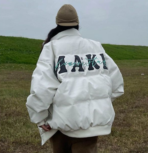 美式街头刺绣字母PU皮棉服宽松潮流加厚面包服棉衣102B-M3018P105,男装棉衣,星座102B
