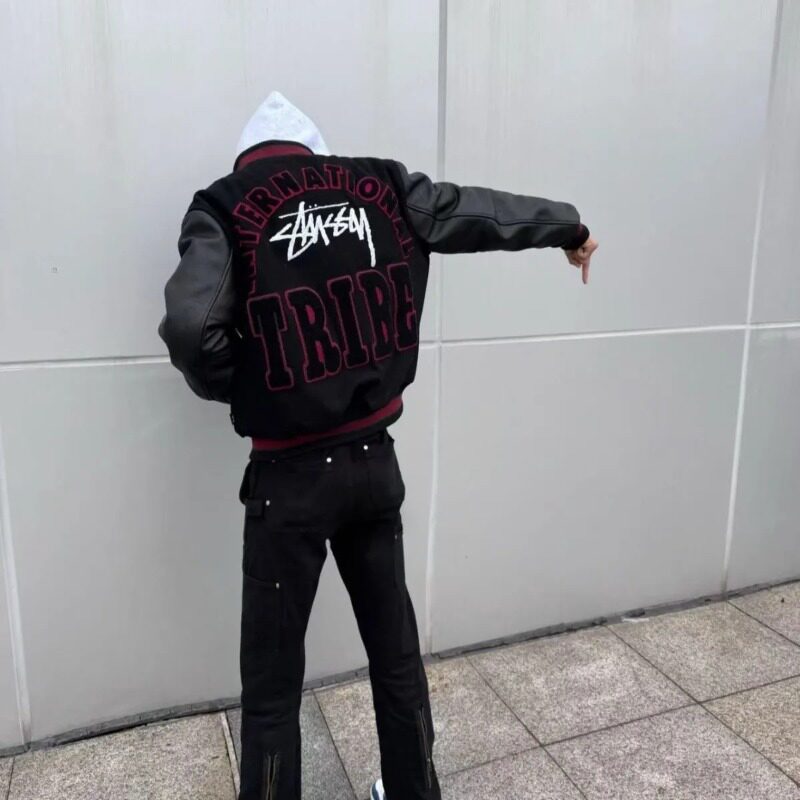 美式高街Vibe风限定棒球服字母印花情侣潮流夹克102B-JK5191P68,男装夹克,星座102B