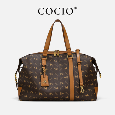 COCIO时尚百搭大容量旅行包新款休闲健身包运动包女手提包CC68121