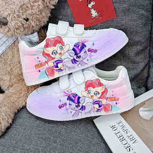 回力小马宝莉小白鞋卡通宝宝鞋运动鞋2025春季新款男女童板鞋学生